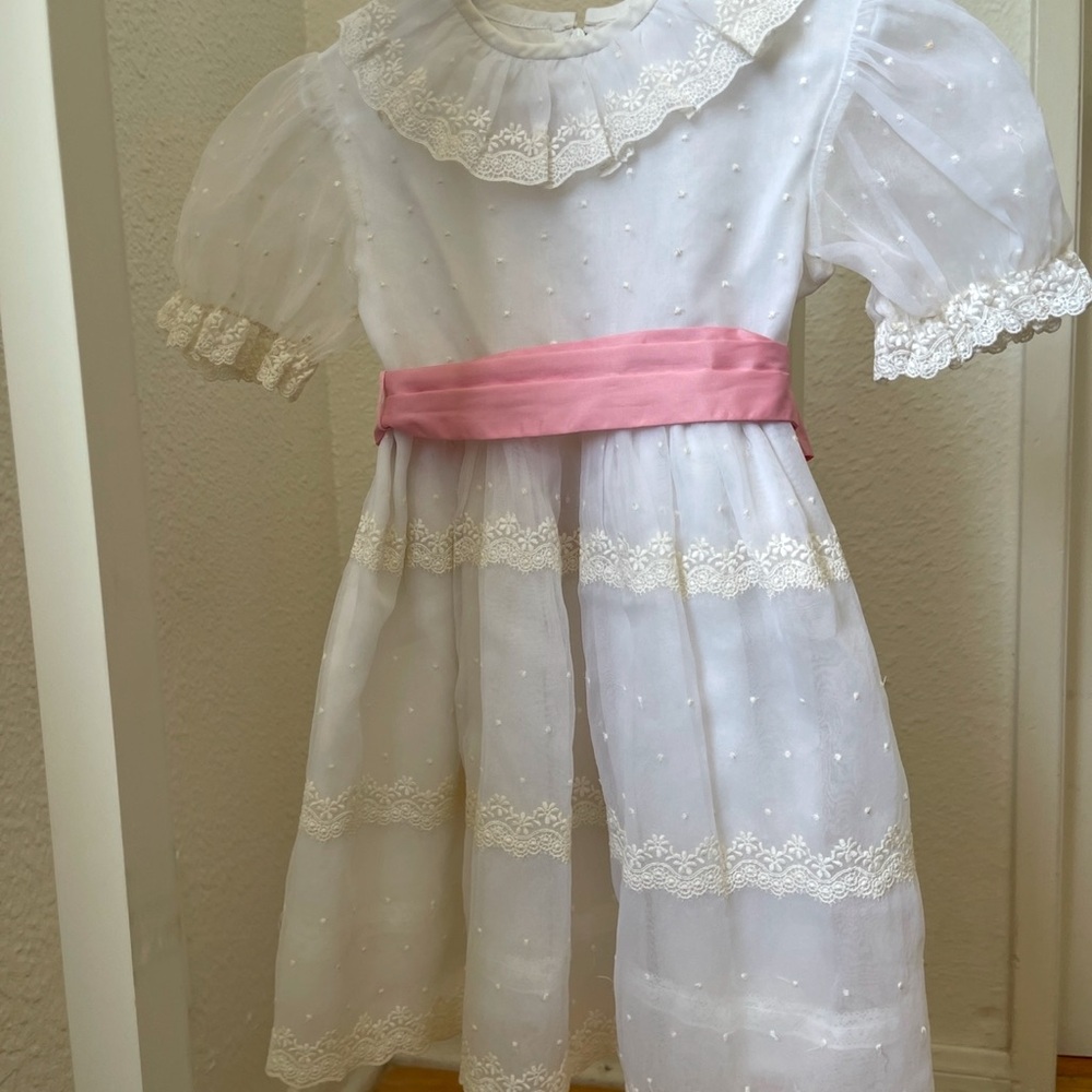 Vintage Sylvia White for Neiman Marcus White Lace Dress
